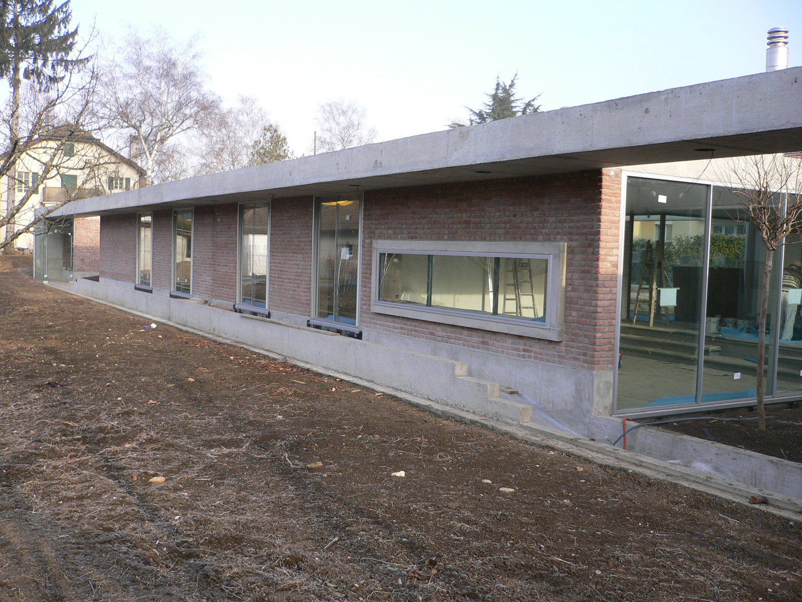 Façade de villa en fin de chantier