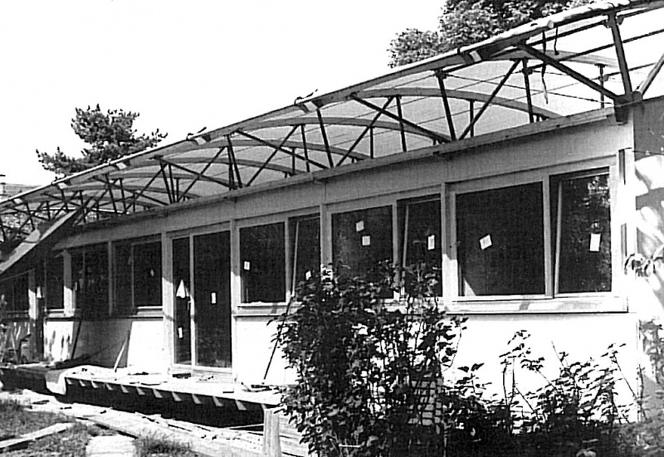 Façade du pavillon provisoire Wietliesbach