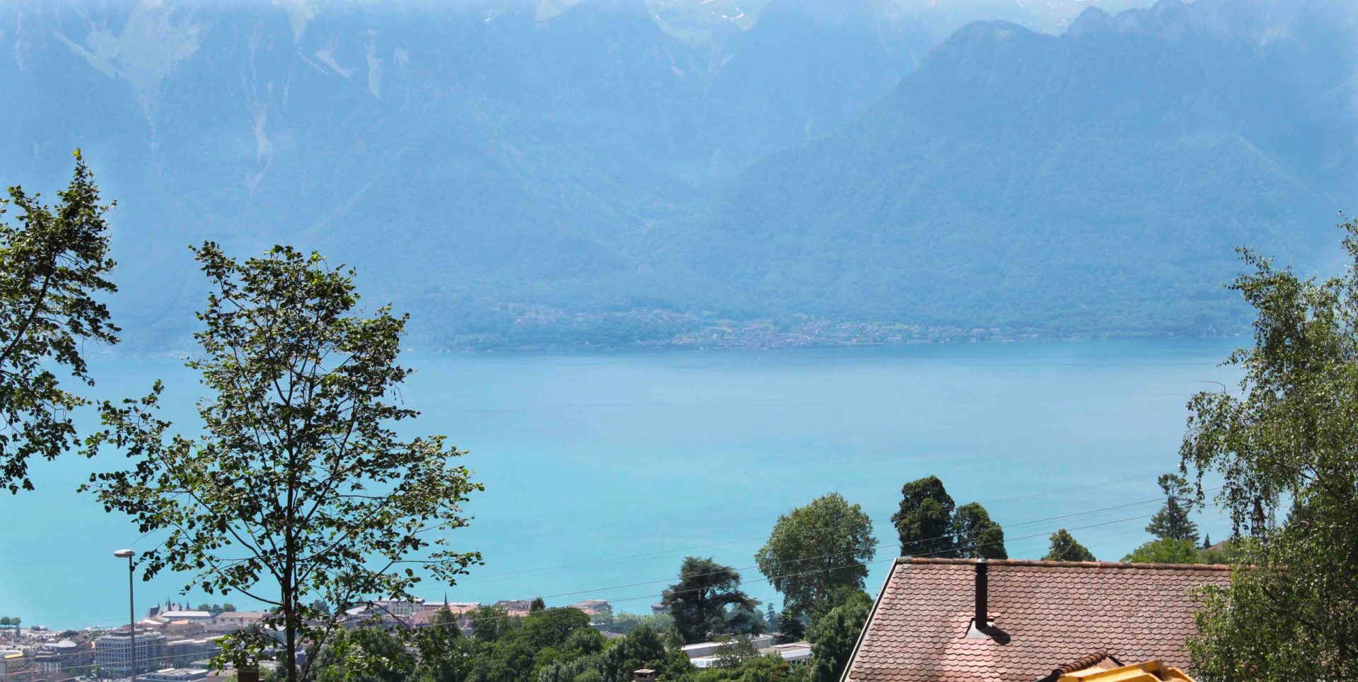 Vue depuis la résidence sur le lac Léman